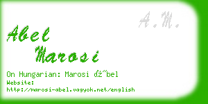 abel marosi business card